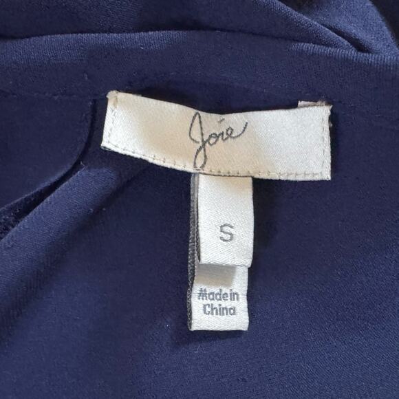 Joie 100% Silk Dark Blue Blouse with front pocket | Size S - Picture 5 of 6